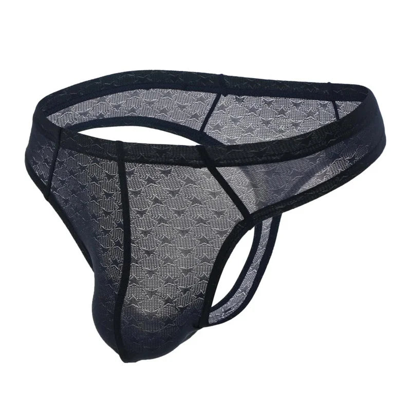 #PB Underwear Men Transparent Thong G-String Ice Silk Lingerie Underpants