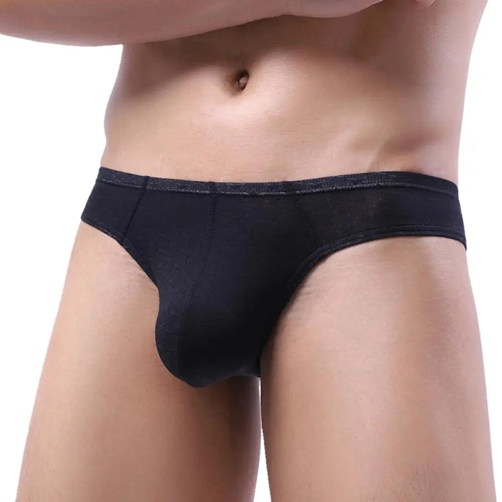 #PB Underwear Men Transparent Thong G-String Ice Silk Lingerie Underpants