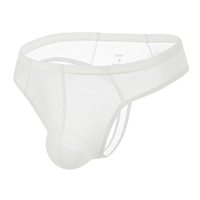 #PB Underwear Men Transparent Thong G-String Ice Silk Lingerie Underpants