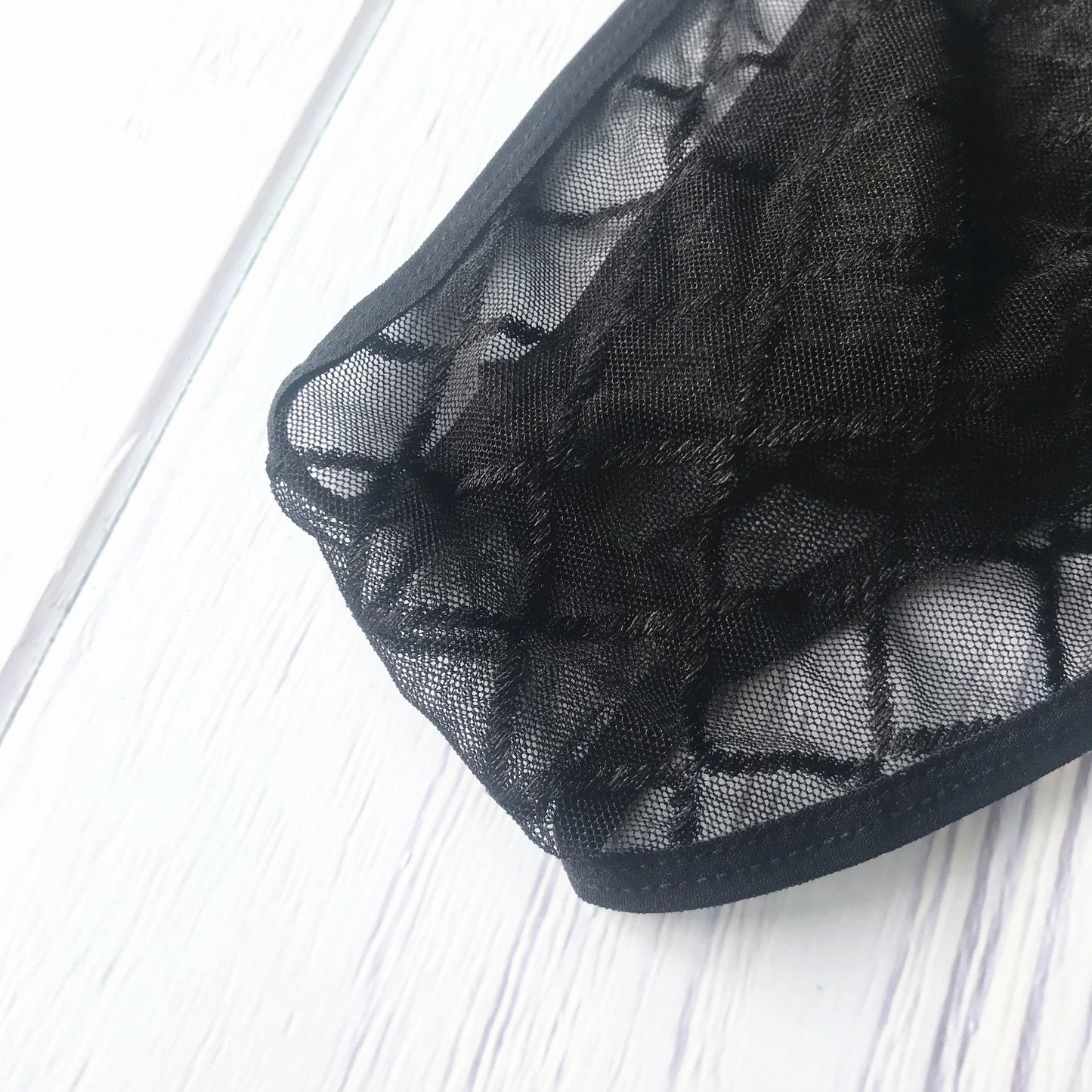 #PB Black Men's Underwear Briefs Fishnet Transparent Underwear