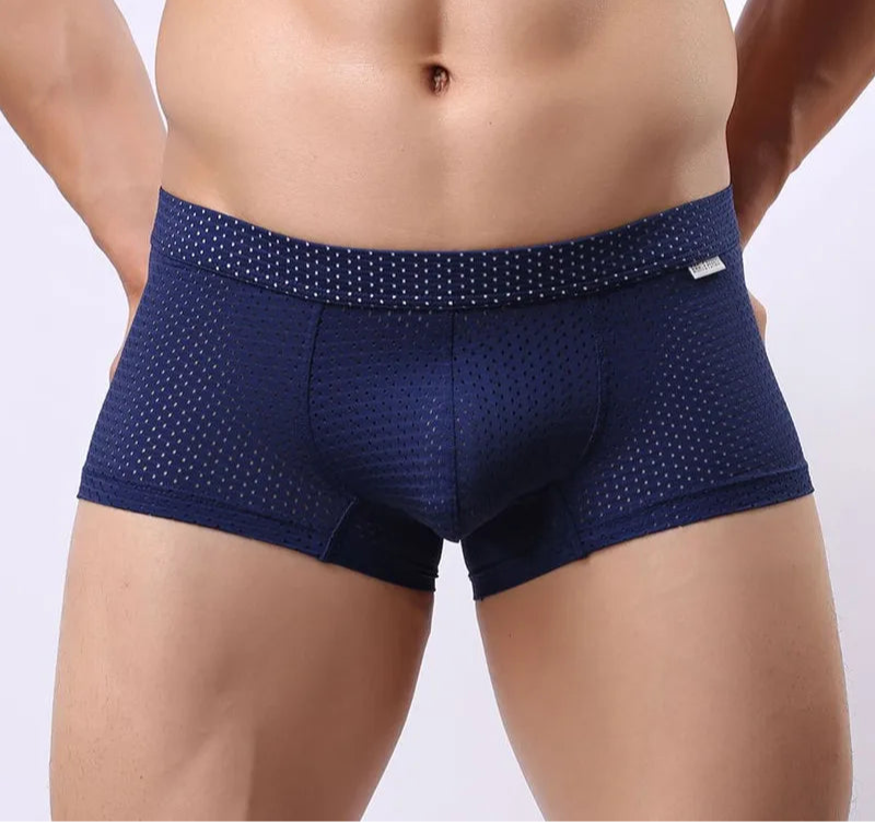 #PB Men Underwear Mesh Breathable Boxer Shorts