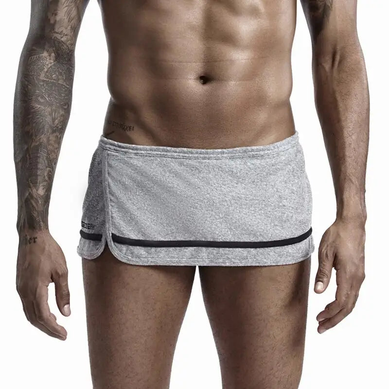 #PB Men's Pajamas Sleep Bottoms Side Slit Home Lounge Casual Shorts - passionbarn.com