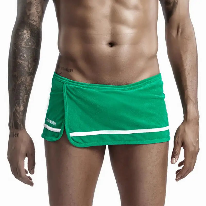 #PB Men's Pajamas Sleep Bottoms Side Slit Home Lounge Casual Shorts - passionbarn.com