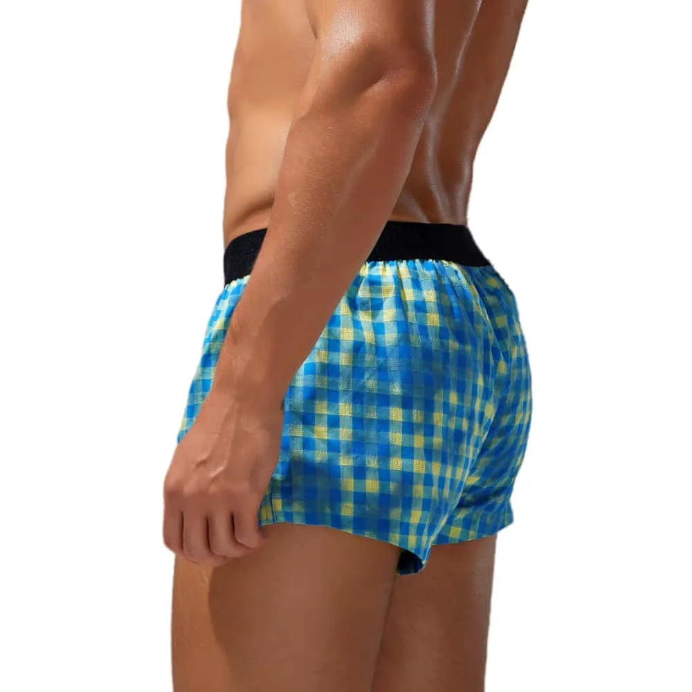#PB Men's Cotton Plaid Underwear