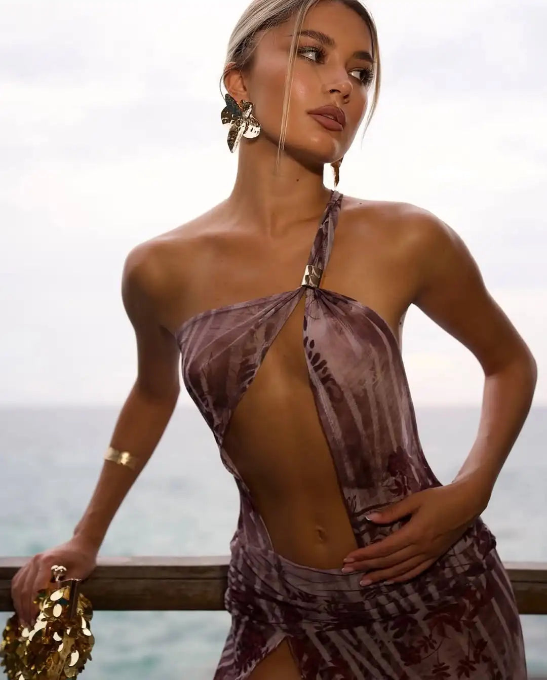 #PB One Shoulder 2Pc Swimsuit