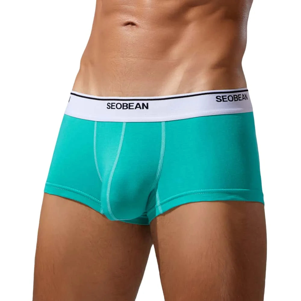 #PB Men's Cotton Underwear Boxers Solid Underwear - passionbarn.com