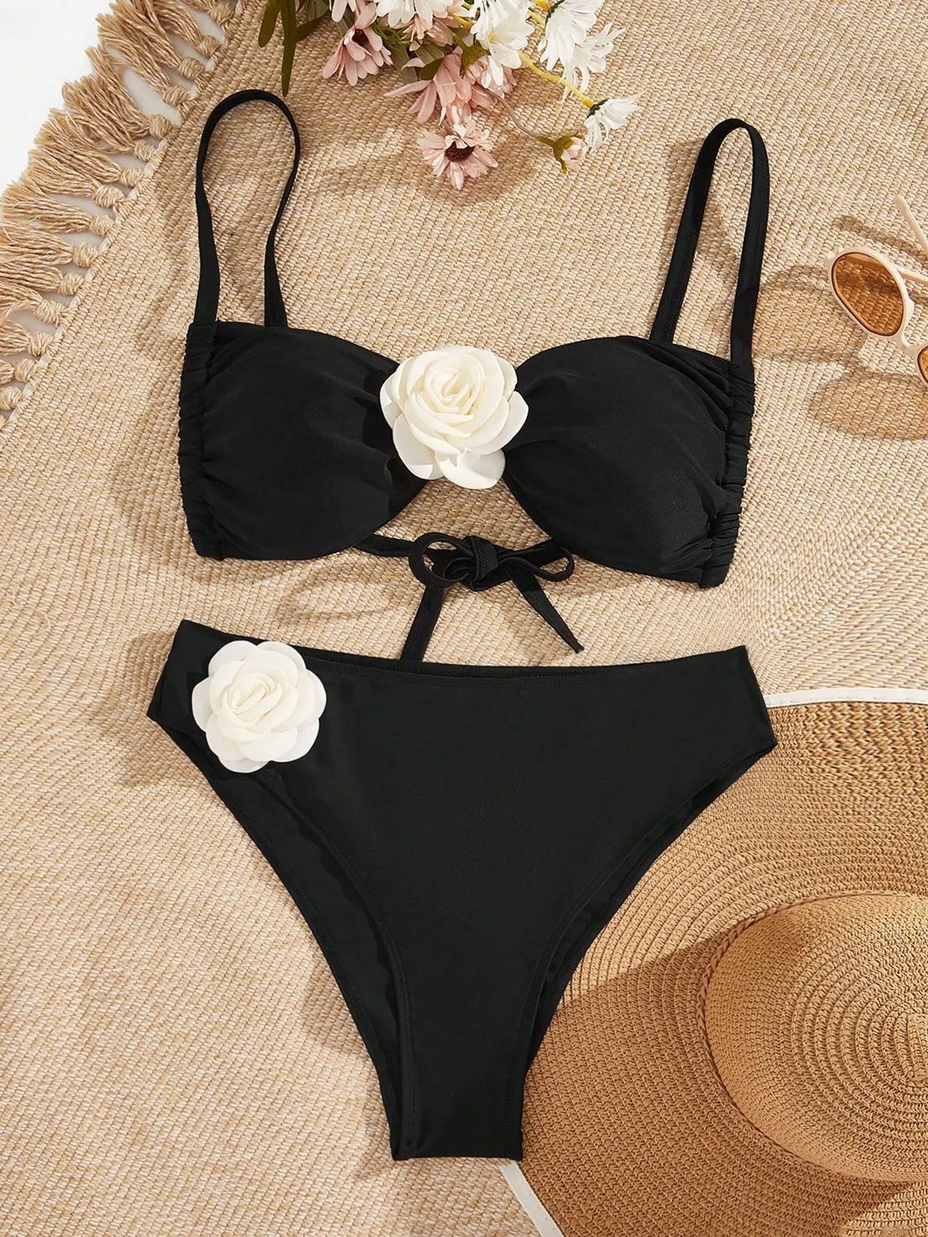#PB 3D Flower Plus Size Swimsuit