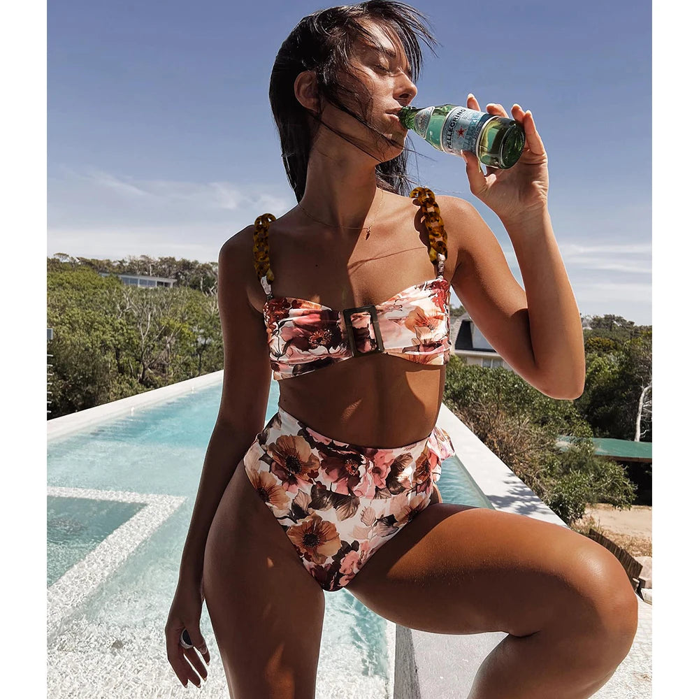 #PB High Waist Ruffles Bikini