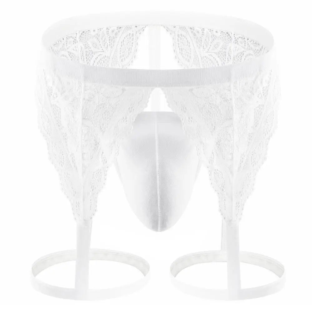 #PB Men's Thongs Erotic Lingerie Lace T-back Underpants - passionbarn.com