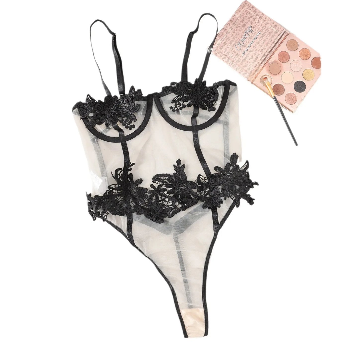 #PB See-Through Mesh Lingerie Jumpsuit - passionbarn.com