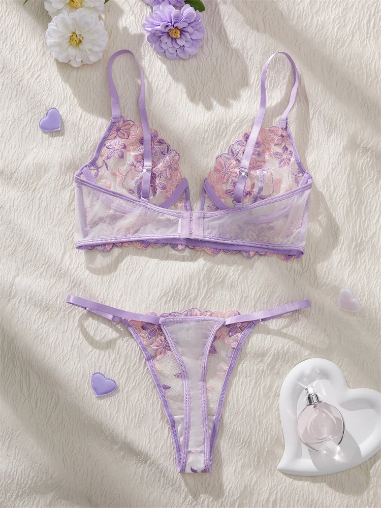 #PB Romantic Purple Lingerie Set - passionbarn.com