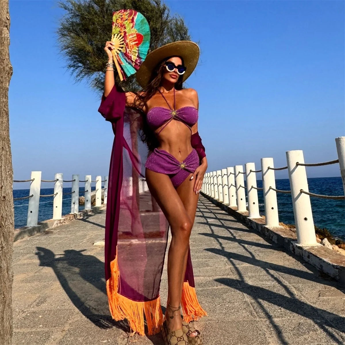 #PB Shiny Sun Bikini Swimsuit