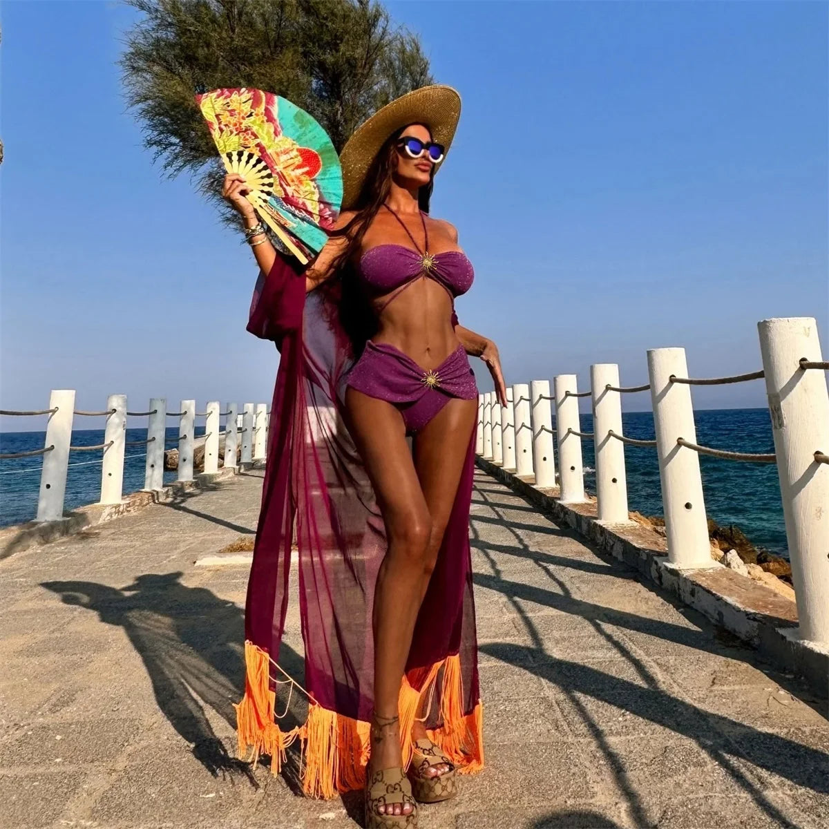 #PB Shiny Sun Bikini Swimsuit