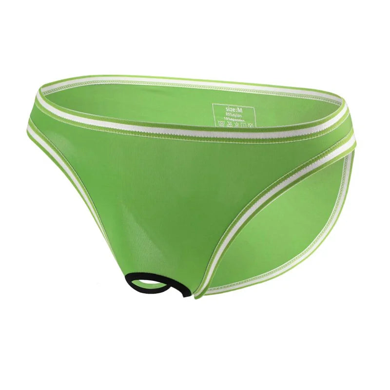 #PB Men Briefs Transparent Ice Silk Man Pantie