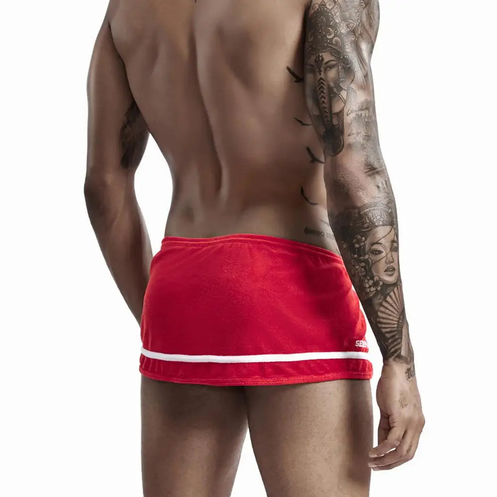 #PB Men's Pajamas Sleep Bottoms Side Slit Home Lounge Casual Shorts - passionbarn.com