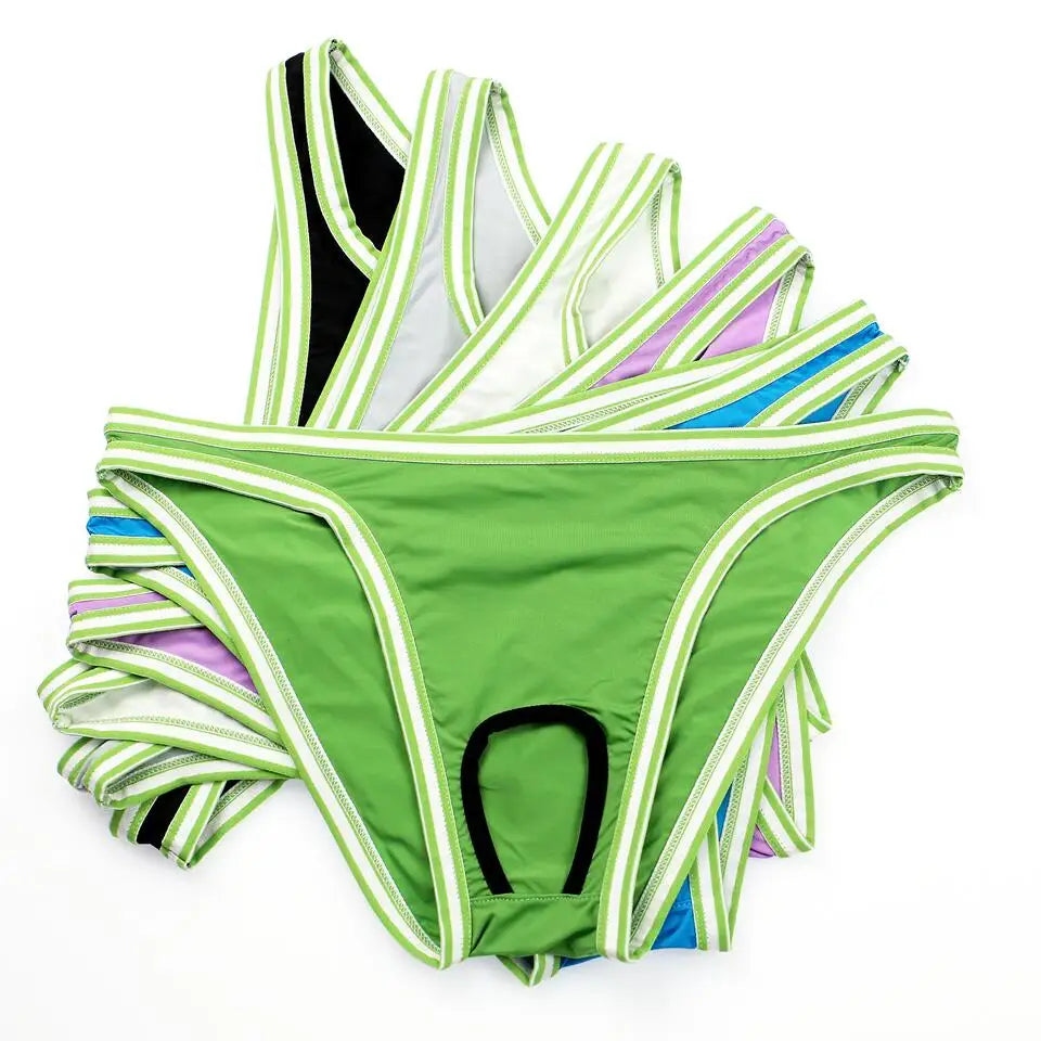 #PB Men Briefs Transparent Ice Silk Man Pantie