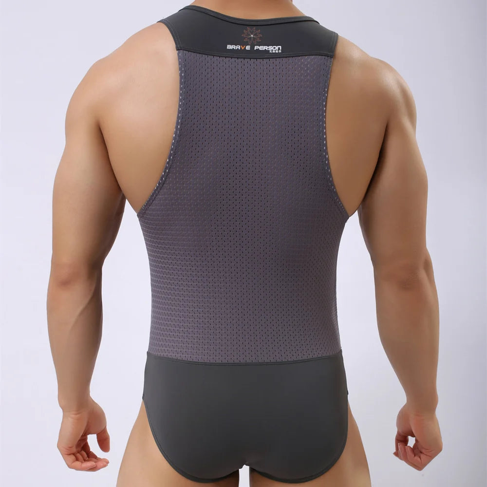 #PB Brave Bodysuits Men High Elasticity One-piece Shaper
