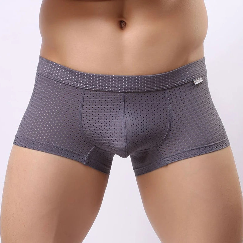 #PB Men Underwear Mesh Breathable Boxer Shorts