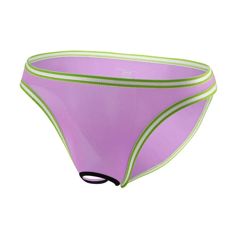 #PB Men Briefs Transparent Ice Silk Man Pantie