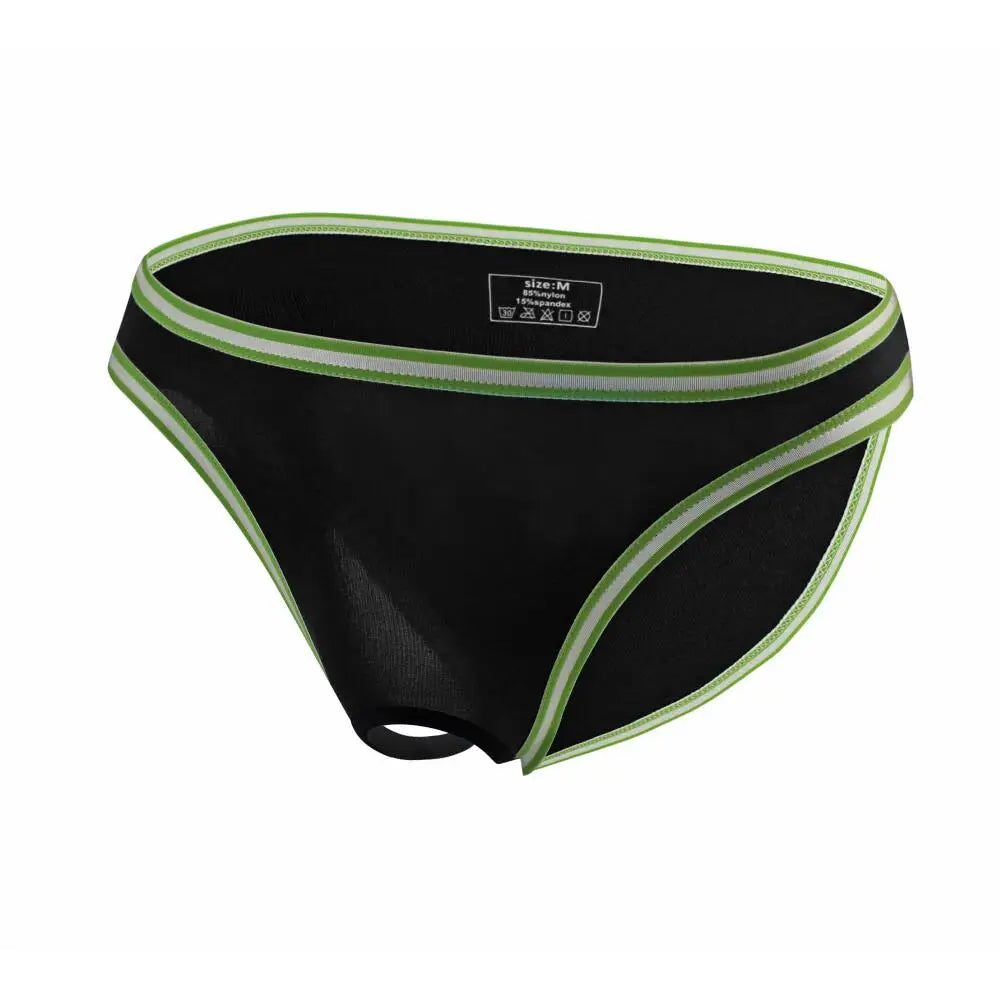 #PB Men Briefs Transparent Ice Silk Man Pantie