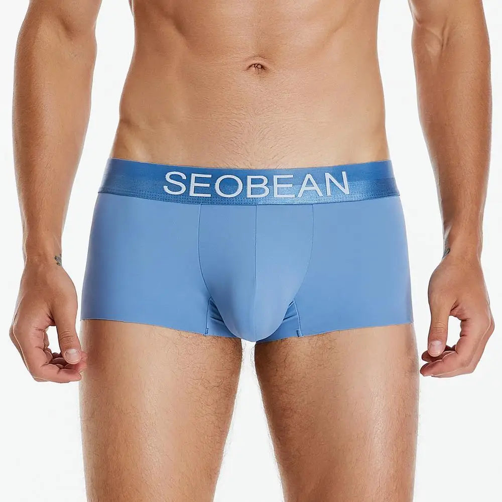 #PB Men's Boxers Ice Silk Cool Breathable Underwear Boxer Shorts - passionbarn.com