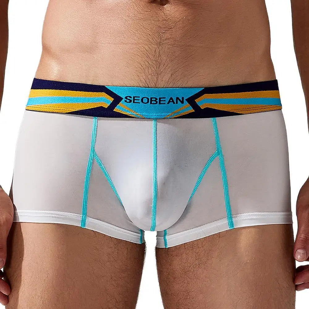 #PB Mens Boxers Ice Silk Breathable Underpants - passionbarn.com