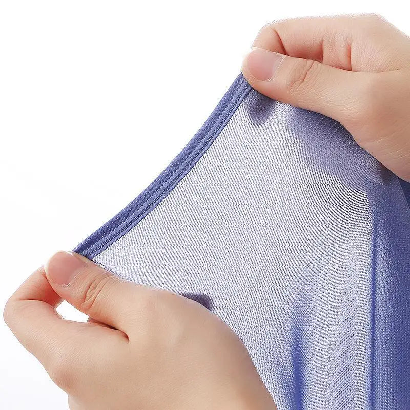 #PB Sleep Bottoms Men Arrow Shorts Ice Silk Mesh Breathable Underwear Boxers Shorts - passionbarn.com