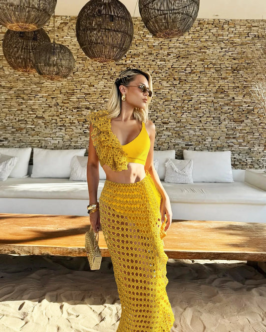 #PB Ruffle Beach Dress