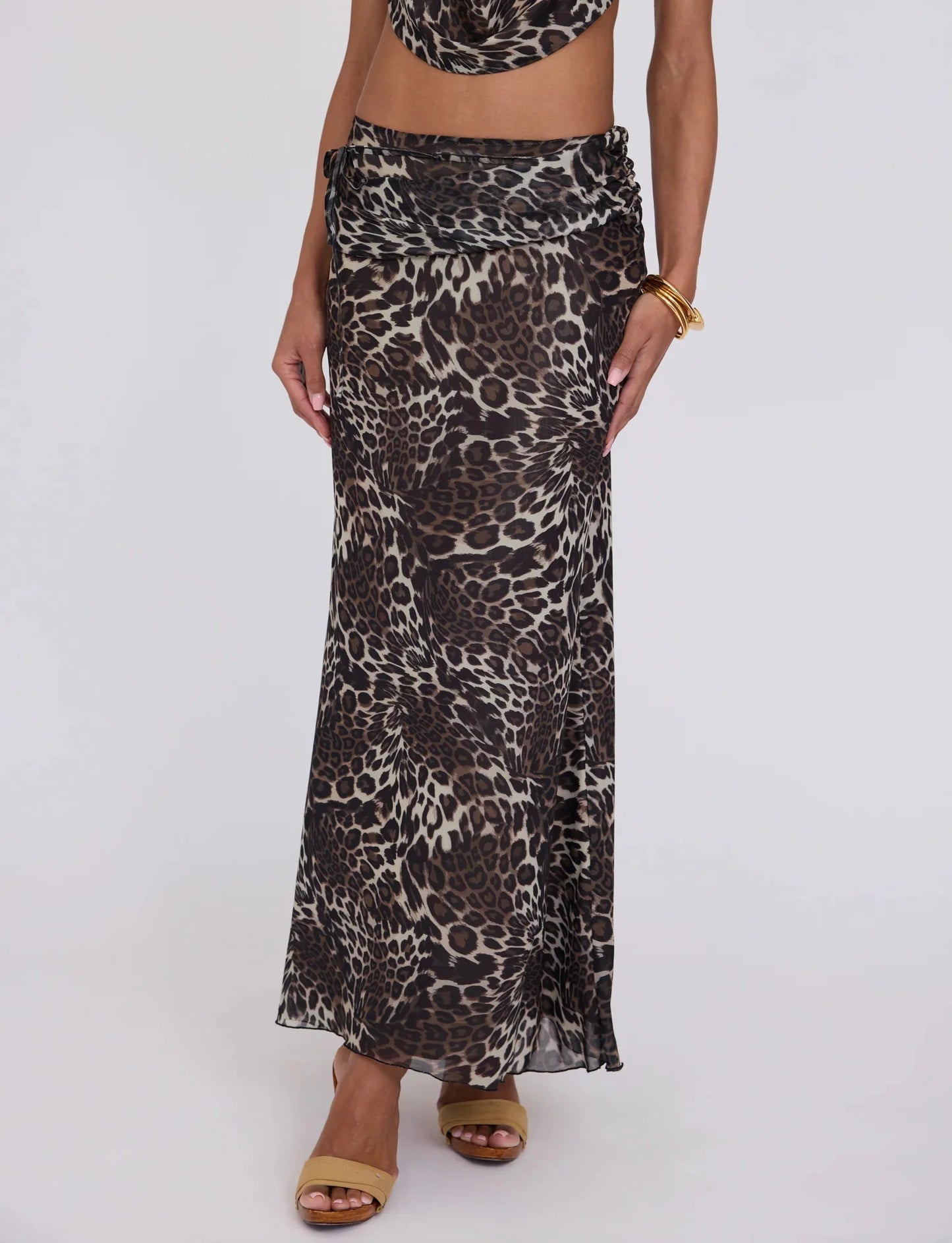 #PB Leopard Print Three-piece Elegant Beachwear
