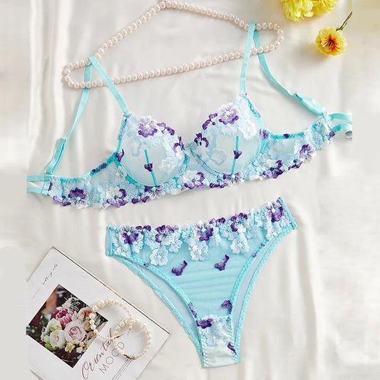 #PB Lingerie Blue Set - passionbarn.com