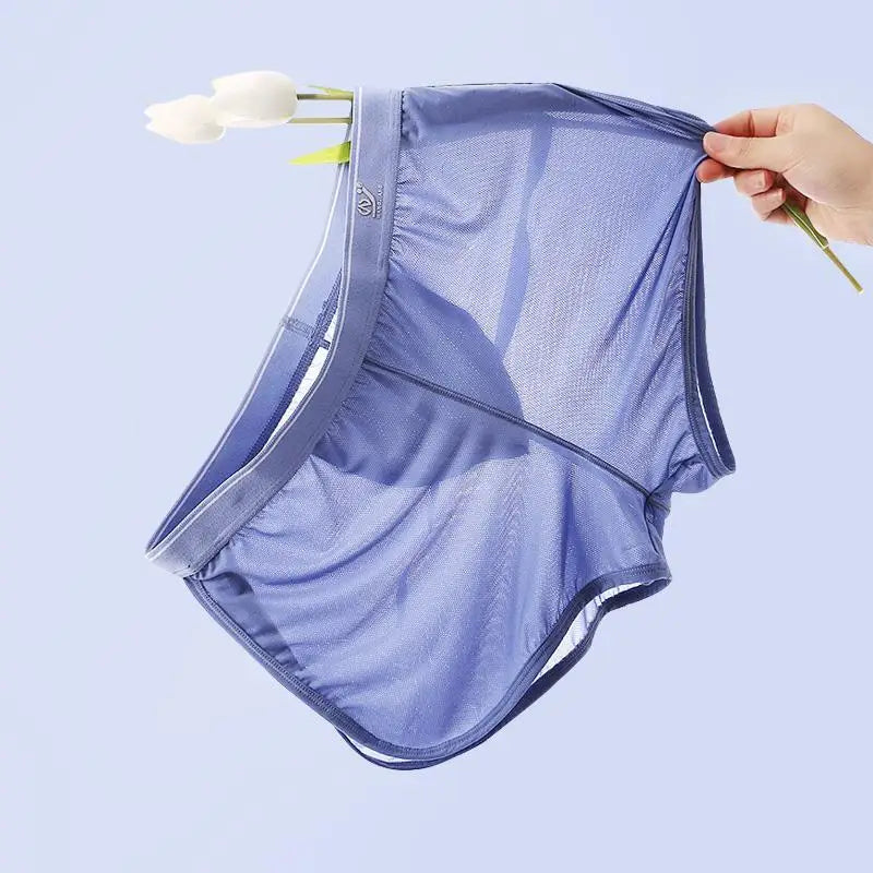 #PB Sleep Bottoms Men Arrow Shorts Ice Silk Mesh Breathable Underwear Boxers Shorts - passionbarn.com