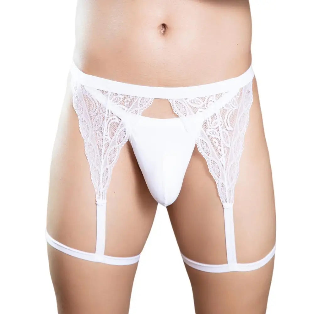 #PB Men's Thongs Erotic Lingerie Lace T-back Underpants - passionbarn.com