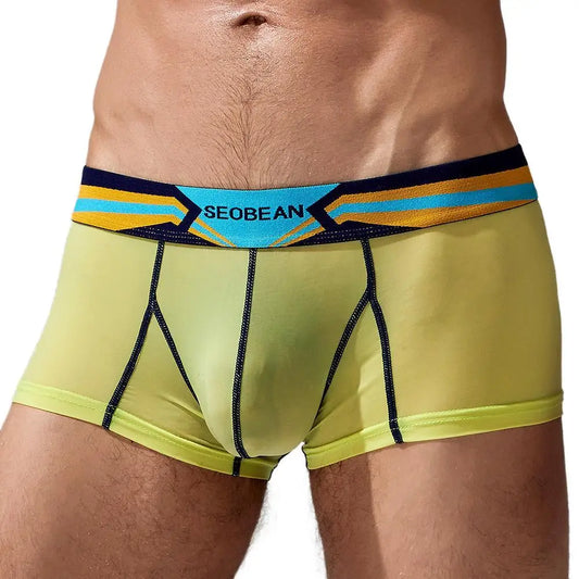#PB Mens Boxers Ice Silk Breathable Underpants - passionbarn.com