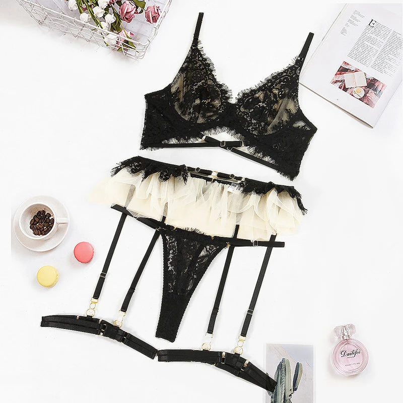 #PB Transparent Lingerie Super Set - passionbarn.com