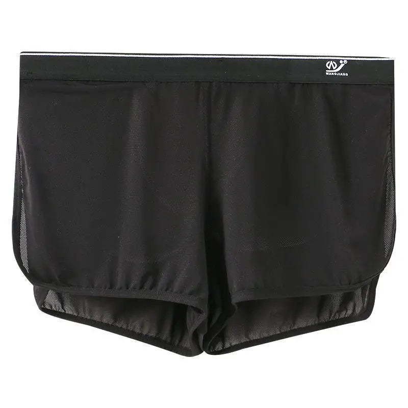 #PB Sleep Bottoms Men Arrow Shorts Ice Silk Mesh Breathable Underwear Boxers Shorts - passionbarn.com