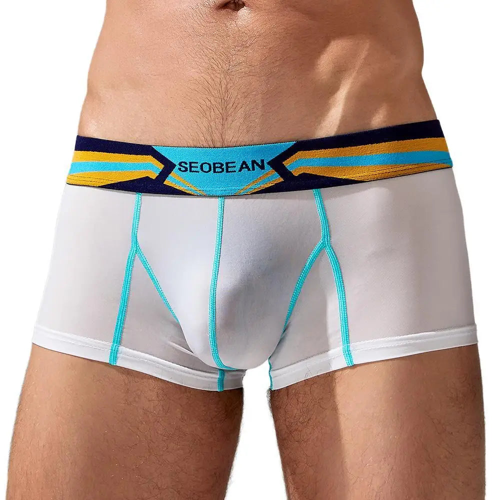 #PB Mens Boxers Ice Silk Breathable Underpants - passionbarn.com