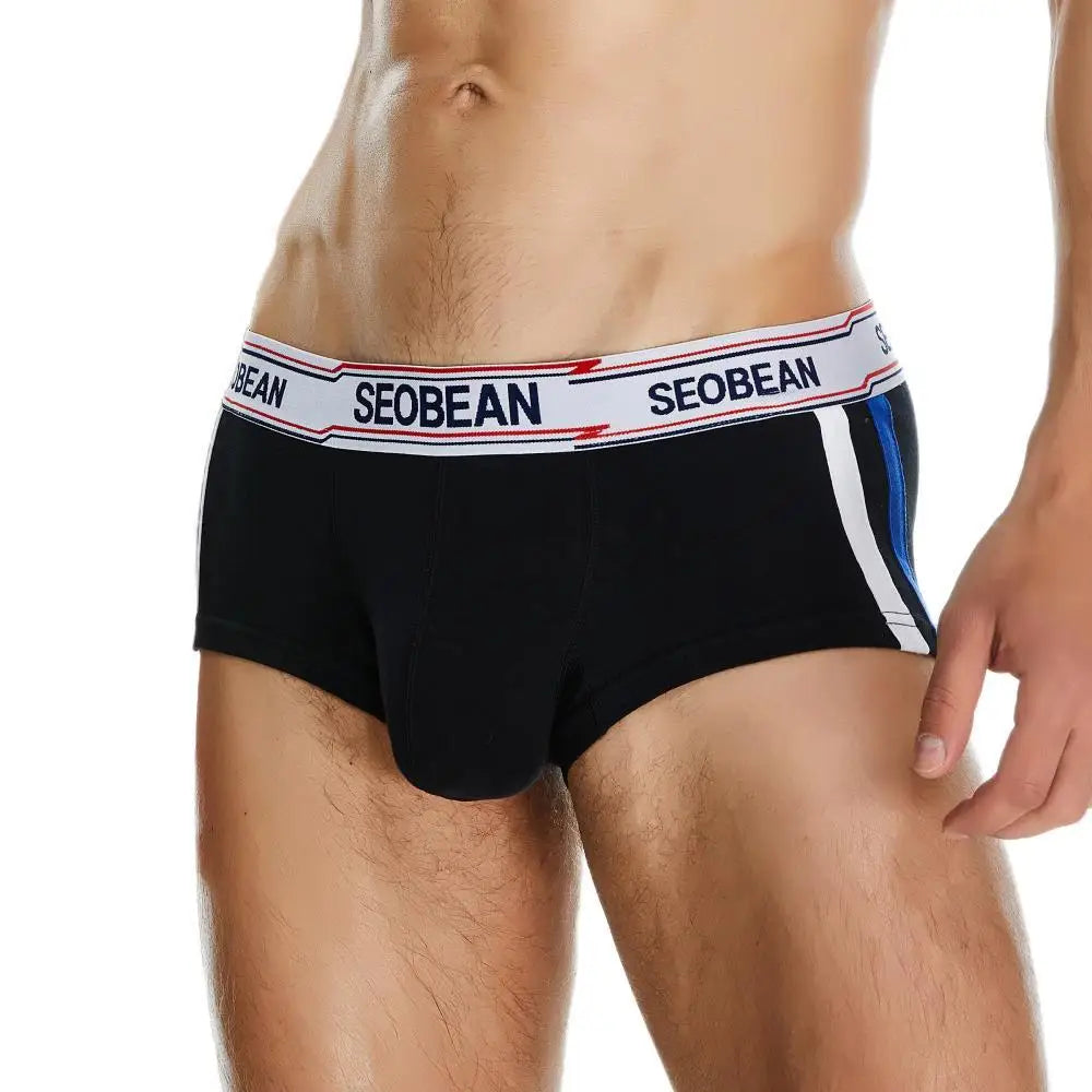 #PB Men's Boxers Briefs Breathable Cotton Underwear - passionbarn.com