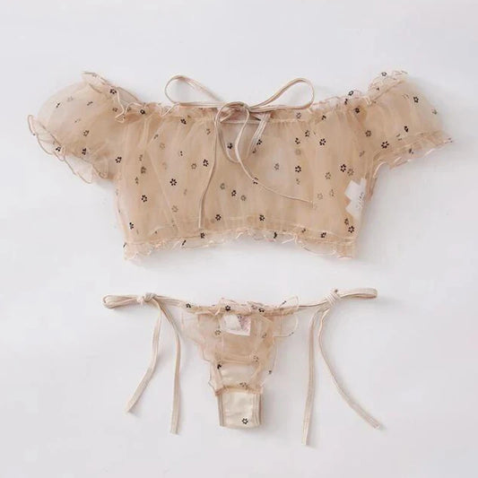 #PB Mesh Lingerie Bandage Set - passionbarn.com