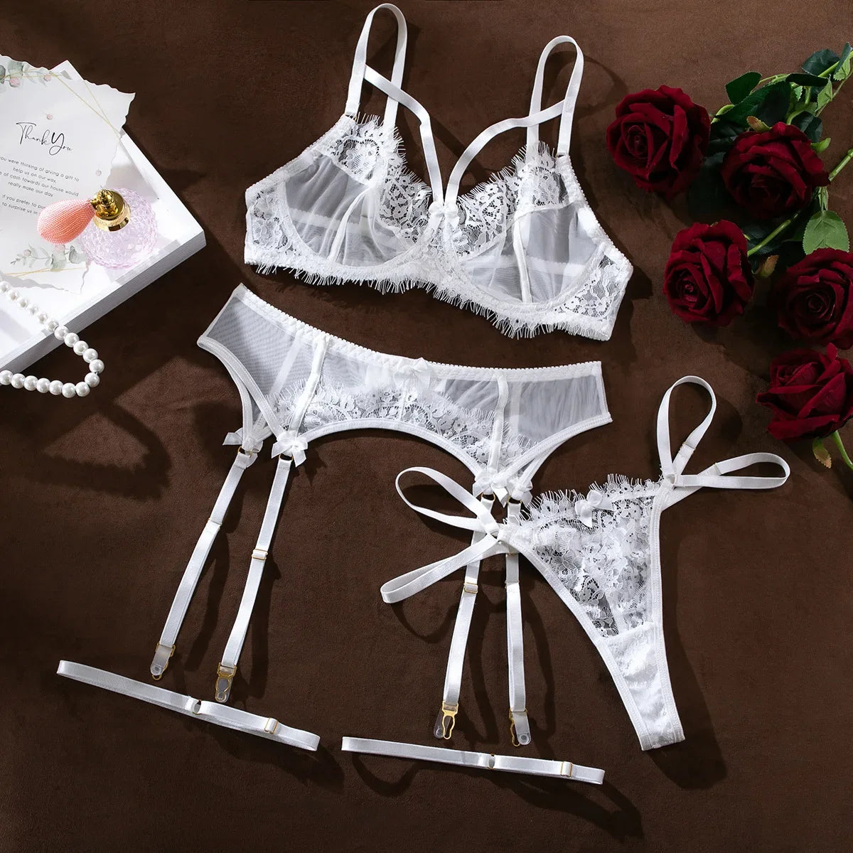 #PB 4 Piece Lingerie Set - passionbarn.com