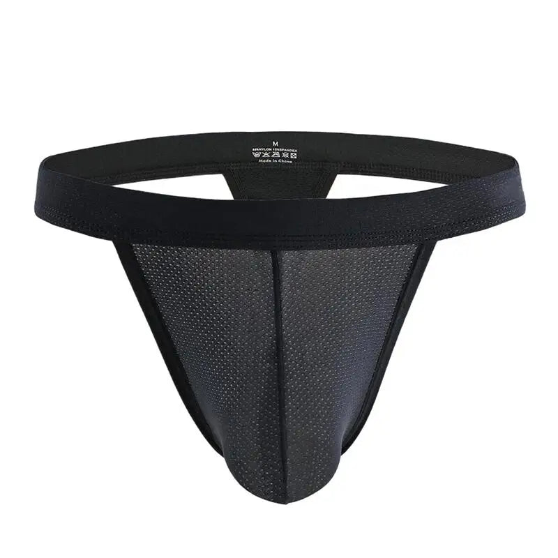 Men's Mesh Breathable Thongs Sexy Underwear T-Back Briefs G-String U Pouch Men Lingerie Panties Tangas Underpants