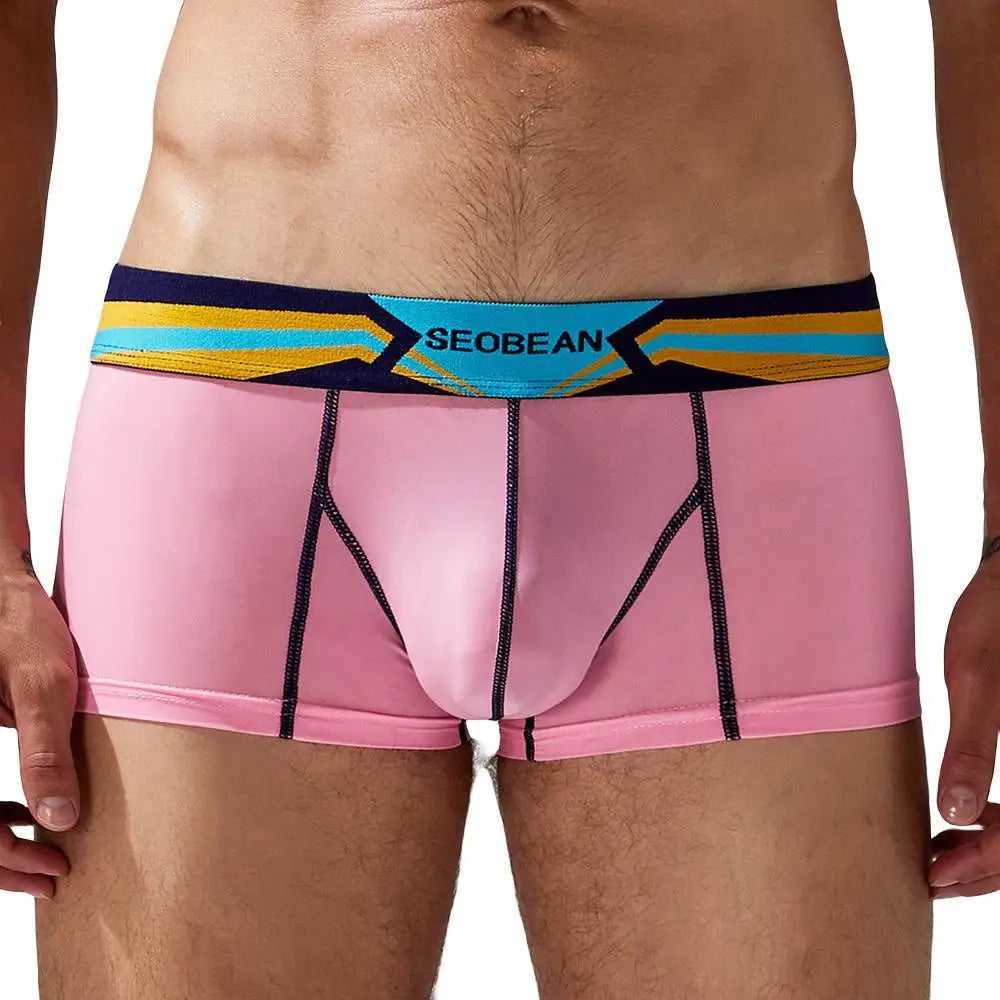 #PB Mens Boxers Ice Silk Breathable Underpants - passionbarn.com