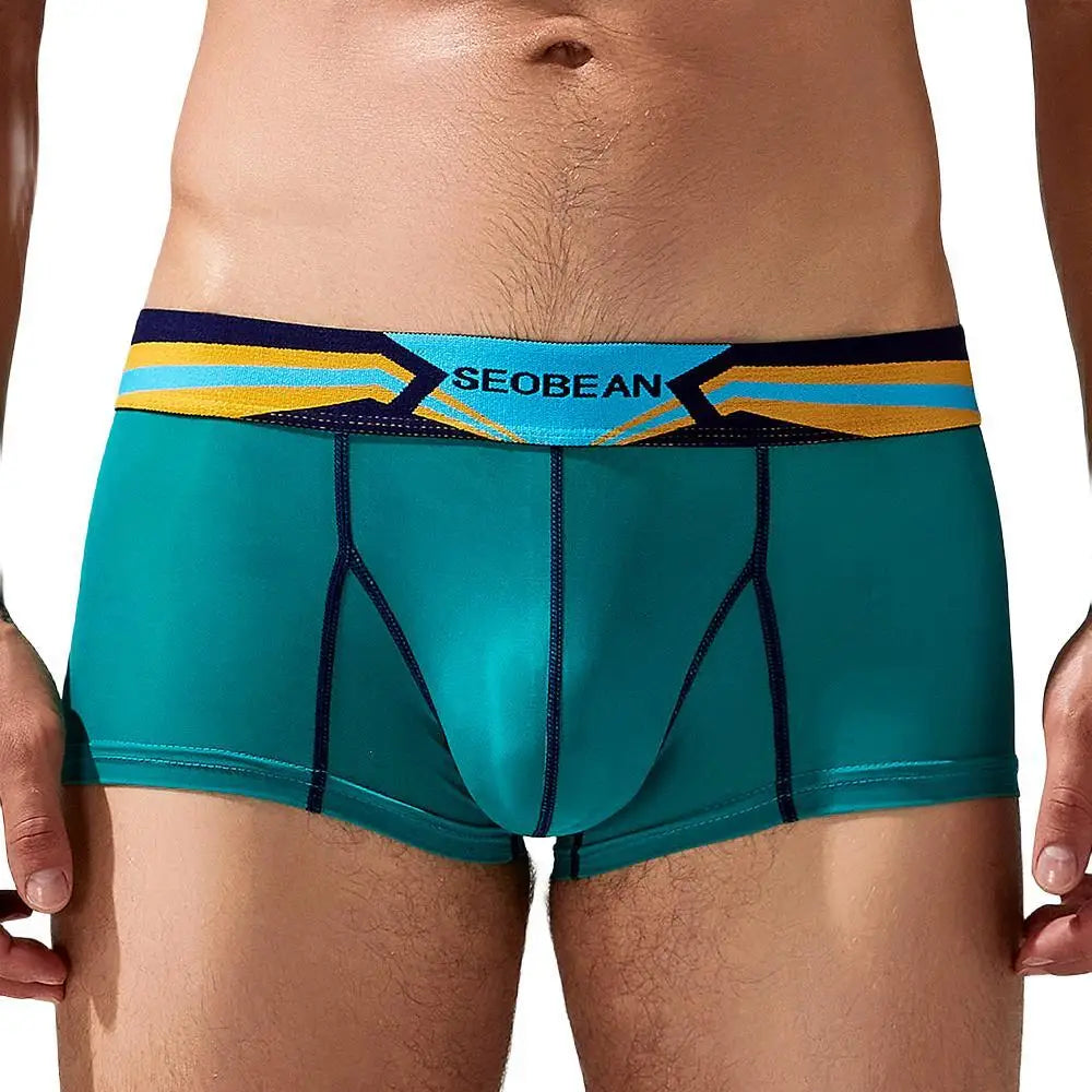 #PB Mens Boxers Ice Silk Breathable Underpants - passionbarn.com