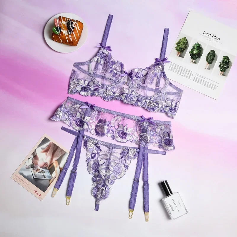 #PB 3 Piece Sexy Lingerie Set - passionbarn.com