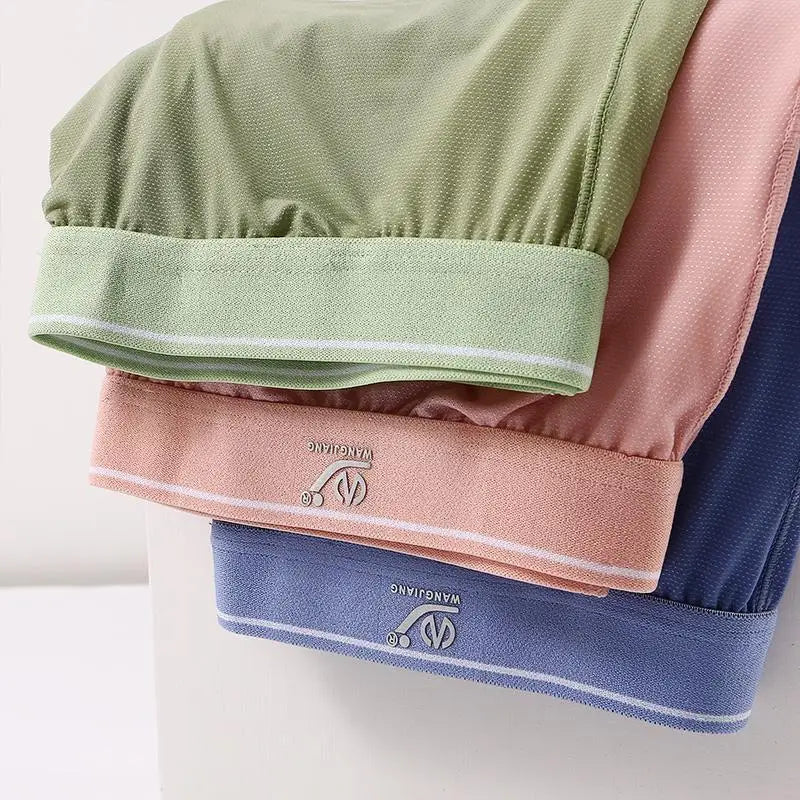 #PB Sleep Bottoms Men Arrow Shorts Ice Silk Mesh Breathable Underwear Boxers Shorts - passionbarn.com