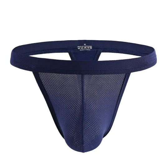 Men's Mesh Breathable Thongs Sexy Underwear T-Back Briefs G-String U Pouch Men Lingerie Panties Tangas Underpants