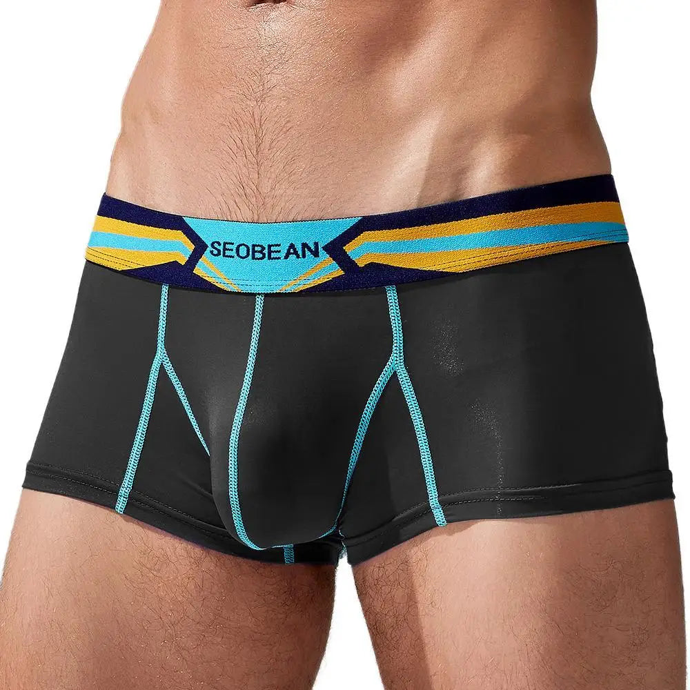 #PB Mens Boxers Ice Silk Breathable Underpants - passionbarn.com