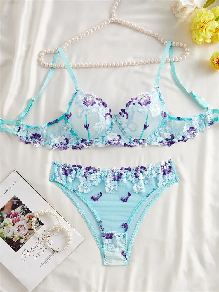 #PB Lingerie Blue Set - passionbarn.com