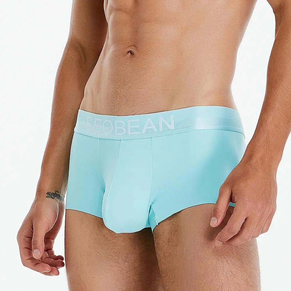 #PB Men's Boxers Ice Silk Cool Breathable Underwear Boxer Shorts - passionbarn.com