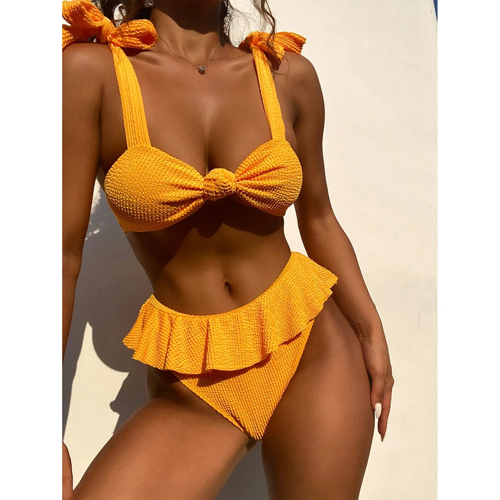 #PB High Waist Ruffles Bikini