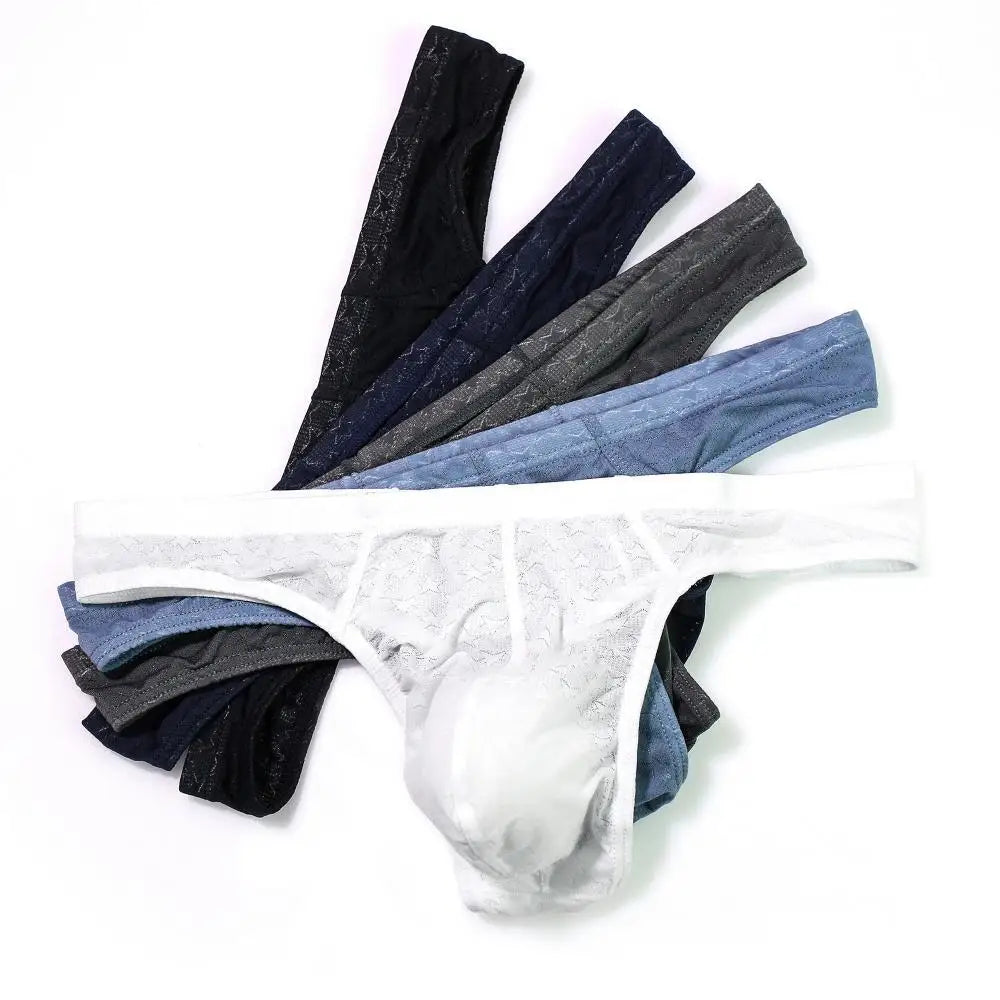#PB Underwear Men Transparent Thong G-String Ice Silk Lingerie Underpants